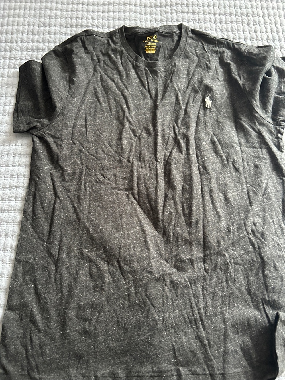 Ralph Lauren Black Heather Short Sleeve Polo Tee
